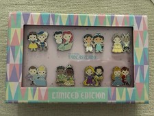 NEW Rare HTF DISNEY Princess/Prince LE 750 Fantasyland Pin Set Of 8 picture
