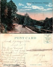 Sand Springs OK Scene Near Sand Springs, Car on Roadway Postcard 73055 picture