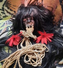 MUSEUM QUALITY SHRUNKEN HEAD REPLICA, AMBIGUOUS, JIVARO, CEREMONIAL TSANTSA picture