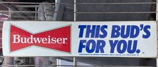 Vtg 1986 Budweiser Bumper Sticker - This Bud's For You New Bud picture