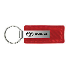 Toyota Rav4 Keychain & Keyring - Red Carbon Fiber Texture Leather picture
