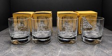 Vintage Cutty Sark Scotch Whisky Collector Glasses Set of 4 with Boxes picture