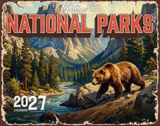 2027 Vintage National Parks Wall Calendar – 16-Month Travel Art (FREE SHIPPING) picture