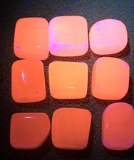 9pcs Pink Mangano Calcite Tumbled Crystal UV Glow Natural Stone  picture
