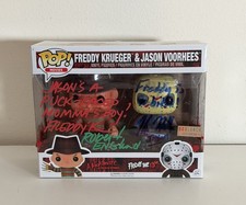 Freddy vs Jason Robert Englund Kane Hodder signed Box Lunch Funko JSA COA picture
