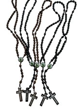 bulk 12pc wood Saint Jude full Rosary Baptism / Religious Favor/First Com picture