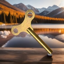 Clock Key Waltham 31-Day Clock With Mainsprings (no Weights Hanging Below Face) picture