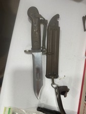Vintage Military Sawback Bayonet Knife Scabbard Marked 1946/1 European picture