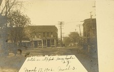Horseheads NY RPPC Hanover Sq Meat Market Wightmans Pharmacy Postcard I37 picture