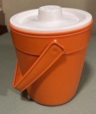 Vintage MCM Rubbermaid Orange Ice Bucket picture