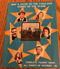 VINTAGE HOLLYWOOD MAP & GUIDE Book to the FABULOUS HOMES Of the STARS ~ 1980 picture