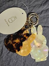 Dick Bruna Miffy Die Cut Charm Keychain Gift NEW 2024 Mercis Bv Opalescent White picture