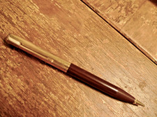 Vintage Parker Mechanical Pencil Cordovan Brown, Jeweled Top 1/10 14K GF picture