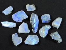 121Ct Natural Rainbow Moonstone Rock Rough Raw Crystal 12 Pcs Lot Loose Gemstone picture