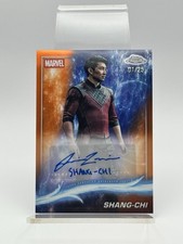 2025 Topps Chrome Marvel Auto Simu Liu as Shang-Chi Orange Refractor 1/25 1/1 picture