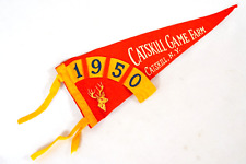 1950 Catskill Game Farm Catskill New York Souvenir Mini Felt Pennant Flag picture