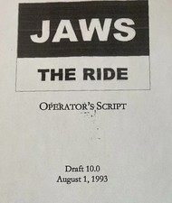 Jaws the Ride Operators Script Original ride version revised Universal Orlando picture