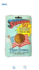 Superman 50th Birthday Bronze Medallion picture