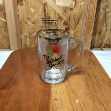 VTG The Butchart Gardens Victoria British Columbia Mug Handle Gold-Color Trim picture