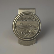 Vtg Carnival Cruise Line Funship Triumph (Now Sunrise) Metal Money Clip Souvenir picture