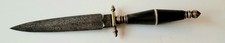 Antique Toledo Spain Letter Opener Engraved Steel Blade Horn Brass Handle 19cm picture
