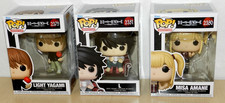 FUNKO POP DEATH NOTE SET OF 3 MISA AMANE LIGHT YAGAMI & L CLEAN BOXES NEW SET picture