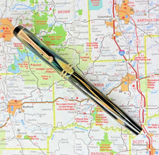 Vintage Parker True Blue Fountain Pen, 14k .585 England Nib, Made in Canada picture
