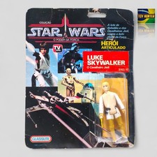 GLASSLITE LUKE SKYWALKER 🇧🇷 SEALED CARD DAMAGED BLISTER VINTAGE STAR WARS MOC picture