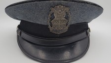 VINTAGE 50's-Vietnam Era USAF Cadet ROTC Officer Service Cap Blue/Gray picture