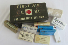 Rare WWII WW2 US MC Marine First Aid Medic Kit w Full Contents picture