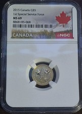 Royal Canadian Mint 2015 1st Special Service Force 1/10 oz .9999 Gold NGC MS69 picture
