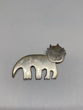 J.H. Breakell 925 Sterling Silver Happy Cat Kitty Signed Pin Brooch 5.6g 925 picture