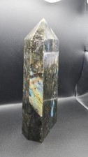 Natural Huge 3.16 Lb Blue/Green/Yellow Labradorite Obelisk 8.2