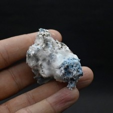 Okenite on Blue Chalcedony (Nonprecious natural stone) # 4593 picture