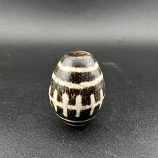 Antique Style south asian burmese pyu bead pumtek petrified wood stone bead picture