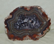 Pair Condor Agate w/ amethyst inclusion from Argentina * very rare picture