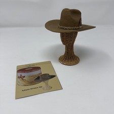 Vintage RARE Mini Stetson Hat (4” Long) With Stand (4” Tall)Tin And Box