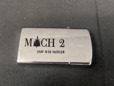 Rare Vintage Zippo Lighter Mach 2 USAF B-58 Hustler Needs Fluid picture