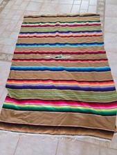 Vintage Mexican Serape Blanket 96