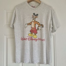 Vintage Rare 90s Tigger In Costume Mickey Mouse T-Shirt Disney Designs Size L picture