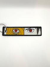 Obito Akatsuki Naruto Shippuden Fabric Strap Keychain Keyring Black picture