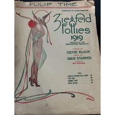 Sheet Music Tulip Time Ziegfeld Follies 1919 Gene Buck Dave Stamper Vintage Art picture