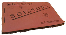 Soissons WWI postcards unused set 20 in all still stapled to book picture