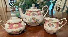 Royal Albert “Lady Carlyle” Teapot, Creamer & Sugar Bowl -Bone China New Other picture