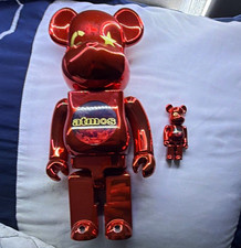 Medicom Toy Be@rbrick Bearbrick Atmos Red Metallic Vinyl Figure Set 2-Pack picture