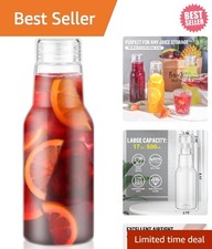 Durable 17 Oz Glass Juice Bottles – Leakproof & Stylish for Juicing & Storage picture