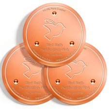 Mellbree 3-Pack Bird Bath Copper Disc, 0.6mm Reinforced 99.99% picture