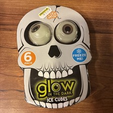 Cool Gear Glow In The Dark EYEBALL ICE CUBES Reusable 6-Pack Halloween NIP picture