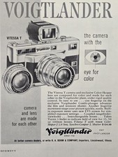 Voigtlander Vitessa T Camera Color-Skopar Lens Vintage Print Ad 1957 picture