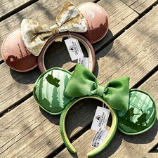2PCS Disney- Parks Star Wars Ewoks Endor Minnie Ear & Sands Of Tatooine Headband picture
